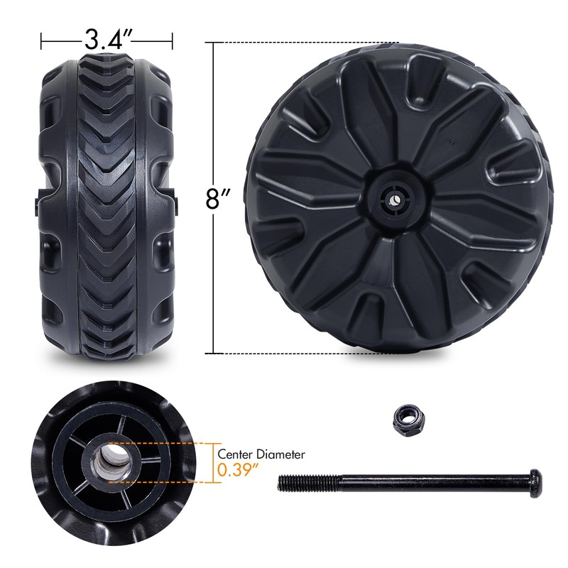 PORTAL Wagon Wheels Replacement 8" Diameter X 3.4" Wide for