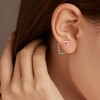 LOVECOM Ear Jacket Earrings 925 Sterling Silver Geometric Stud Earring