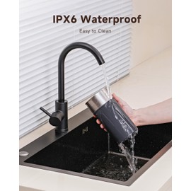 IPX6 Waterproof Electric Milk Frother and Steamer – 4-in-1 Coffee Frother for Hot & Cold Foam, Single-Button Control, Quick 80s Frothing, Milk Steamer for Lattes & Cappuccinos