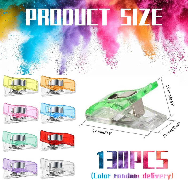 130 PCS Sewing Clips for Fabric – Durable Craft Clips