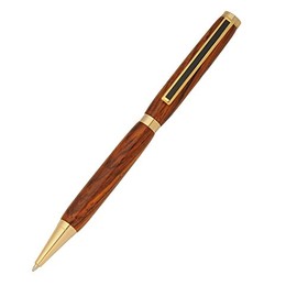 Penn State Industries PK-PEN Premium Slimline Twist Ballpoint Pen Kit Woodturning Project (10, Gold)