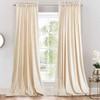 Velvet Heavyweight Rod Pocket Window Curtains, Set of 2 (52"