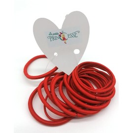 Red hair accessories 35 Pieces Hair Accessory School Ribbon Style Bow Bobbles Hair Clips Bows and Elastics Bands (Red)