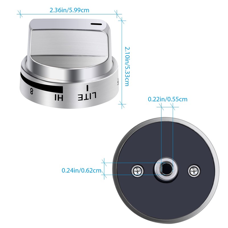 TURNEGOO AEZ73453509 Stove Knobs Burner Control Knobs Replacement Compatible with