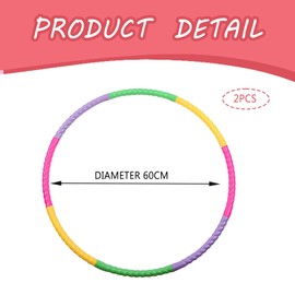2 Pcs 8 Sections Hula Hoops for Kids, Small Hula Hoop Adjustable, Easy To Carry Suitable for Exercise Fitness Training Sports Swimming Dance Pet Training