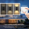 DAKAFUL Dimmable Wall Lights Outdoor 2 Packs, Integrated LED Square