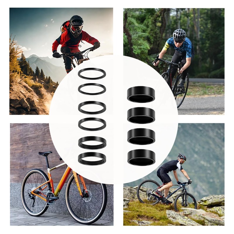 Pack of 10 Ahead Spacer 1 1/8 Inch, Aluminium Bicycle