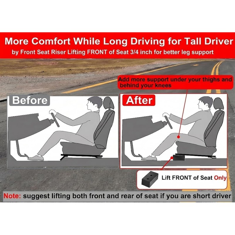CWXEDN Front Seat Riser Spacer Lift compatible with Jeep Wrangler