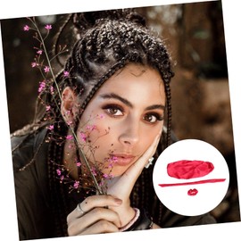 FOMIYES 2sets Elastic Band Bonnet Sleep Cap Women Satin Silk Night Sleep Hat Long Hair 3pcs*2