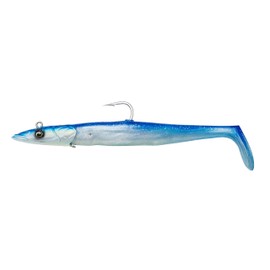 Savage Gear Sandeel V2 – Super Realistic Sandeel Imitation with Lively Kicking Action, Darting Jig Head, Ideal for Predator Fish in Saltwater, Pike, Bass & Zander Lemon Back 15.5 cm