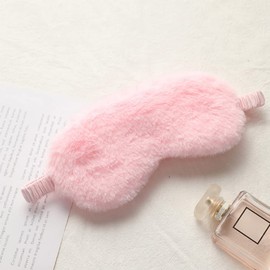 AKOAK 1 Pack Plush Sleep Eye Mask, Soft and Comfortable, Breathable Light Blocking Sleep Protector, Suitable for Adults, Children, Birthday Party Gifts (Pink)