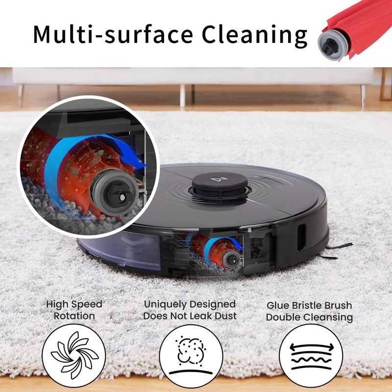 Rubber Main Brush Replacement Compatible for RoborockS7, S7 MaxV, S7
