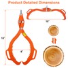 Meyoppm 18 Inch 2 Serrated Claw Hook Log Lifting Tongs,