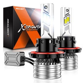 SEALIGHT Newest & Brightest H13 bulbs,900% 55,000LM Ultra Brightness h13/9008 bulbs,Real 1:1 Size 6500K Cool white,IP68 waterproof fog bulbs, plug and play,pack of 2