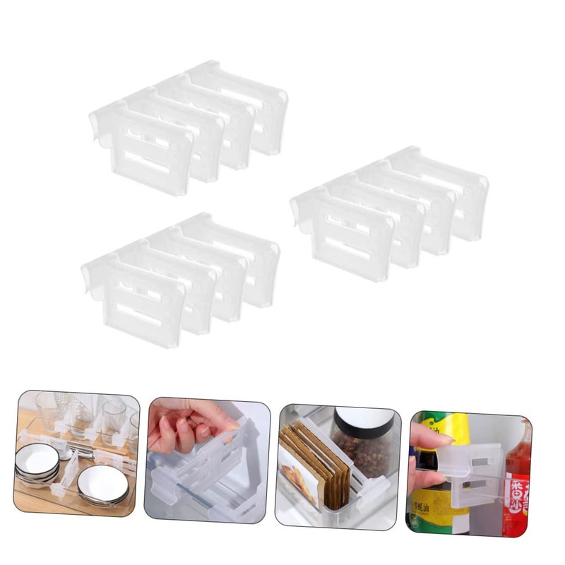 DOITOOL 2sets Fridge Side Door Separator Telescopic Partition Dividers Drawer