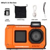 Underwater Camera, Waterproof Camera, 33 ft(10 Meters) Waterproof, 64GB Memory,
