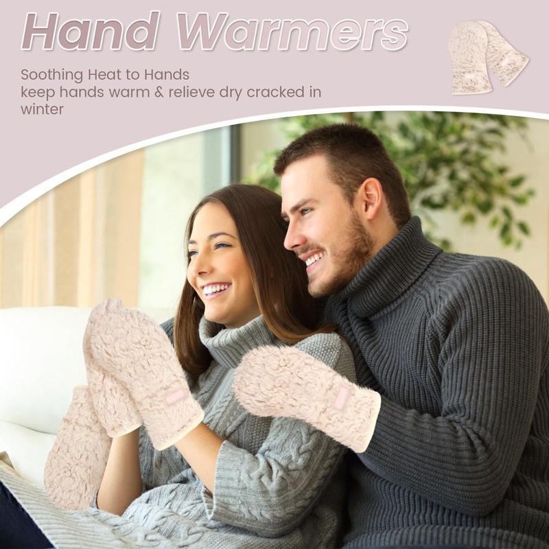 SuzziPad Heated Gloves for Women for Fatigue Soothing, Microwave Mittens