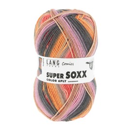 Lang Yarns - Super Soxx Colour 6-Way / PLY 0370 Red Orange Pink 150 g