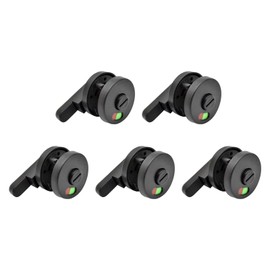 AIXXCUVQ 5pcs Vacant Engaged Door Lock Indicator for Bathroom Privacy Universal Black Color Universal Black Privacy WC Plastic