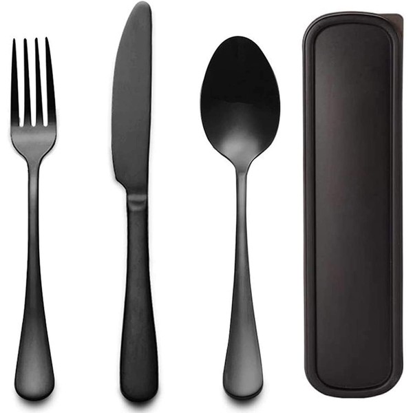 Portable Utensils Set with Case Travel Flatware Set with Case