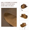 ZEEKSTAR Premium Handcrafted Leather Cowboy Hat with Adjustable String -