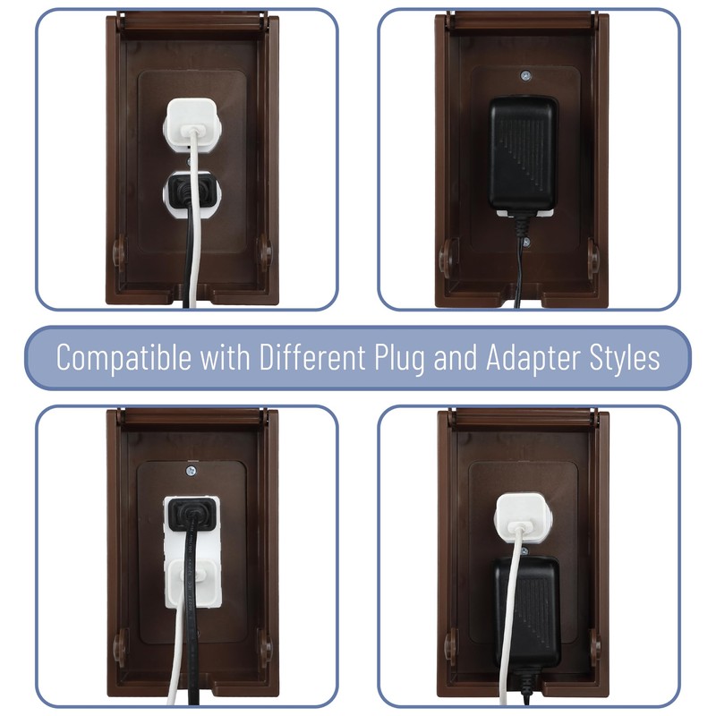 Bates - Baby Safety Outlet Cover Box, Brown, Outlet Covers