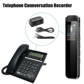 YAODHAOD Telephone Adapter RJ11 Telephone Cable Adapter for Recording Pens Headphones Conference Calls etc