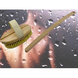 MAAJ Bath Brush with Hand Strap and Detachable Handle/Made in Germany