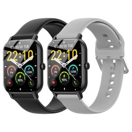 SUGARJAR 3 Pack Bands Compatible with IDW13/IDW16/IDW19/IDW21/IDW25/IDW26 Smart Watch Band,22mm Soft Silicone Bands for Fitpolo/gloryfit/aeac/ENOMIR/Veryfit/Faweio IDW19 Smartwatch