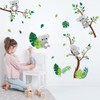 Runtoo Koala Wall Decals Animal Palm Tree Leaves Wall Stickers