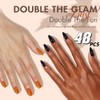 Uñas Postizas Almendradas Color Lila, 48 Unidades, Neutras, Gruesas, para