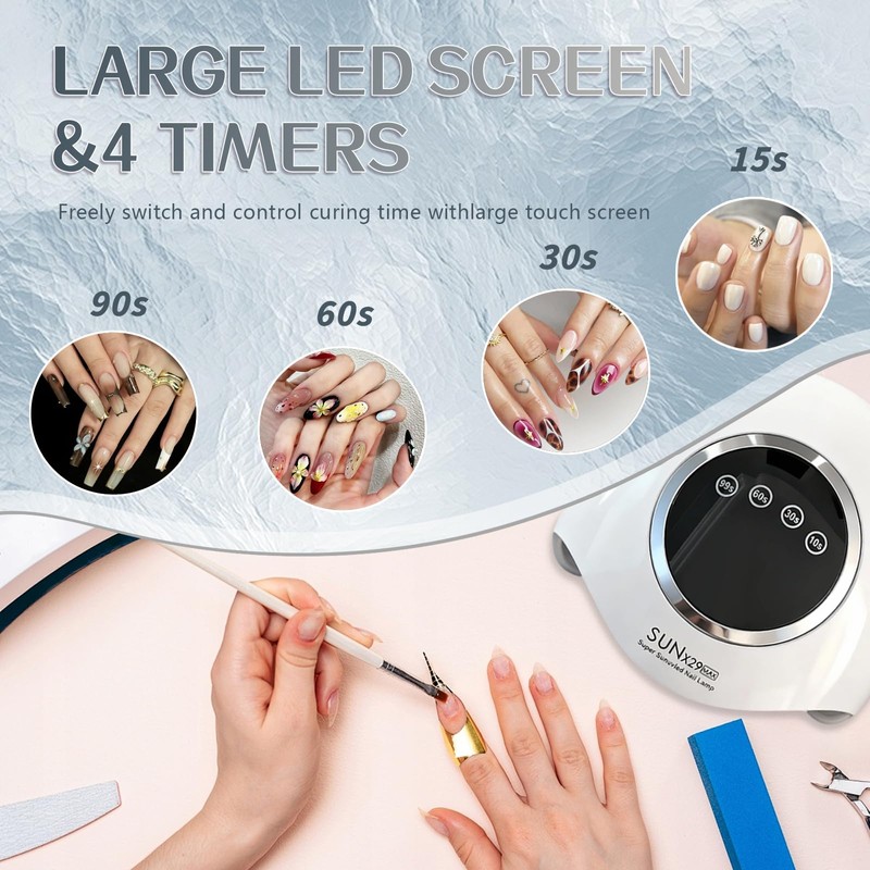 PROFESSIONAL 500W UV LED NAIL LAMP - 90 LED Bulbs