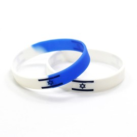 HUASAI Israel Flag Bracelet Israel Patriotic Bracelets for Women Israel Flag Patriotic Day Bracelets of Bracelets Beaded