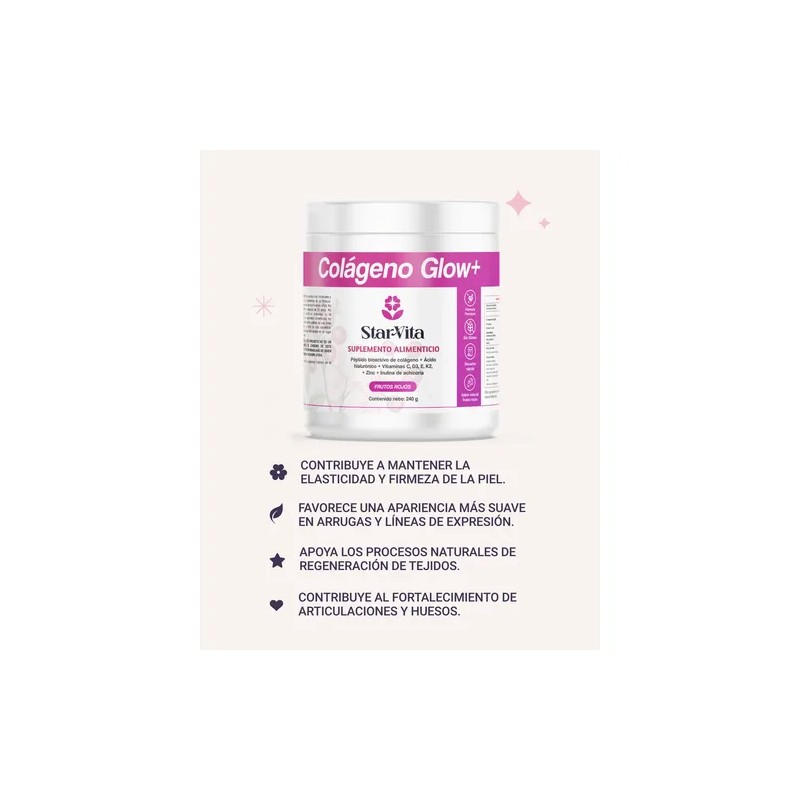 Colágeno Péptidos Mujer Starvita Lab Ácido Hialurónico