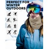 Buauty Khaki Neck Warmer Winter Neck Gaiters for Men Women