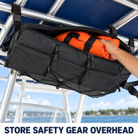 600D Oxford T-Top Boat Life Jacket Storage Bag, 35 x 20 x 7.5 Inch, Holds Up to 6 Life Jackets