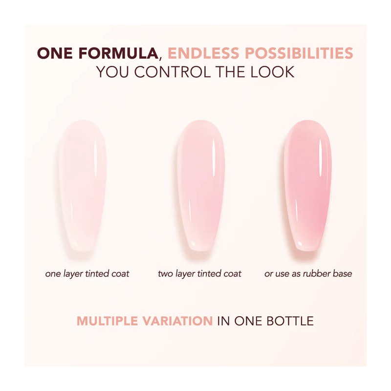 Kiara Sky Tinted Rubber Top Coat Rose Petal Blush