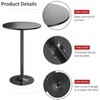 Furmax Bistro Pub Table Round Bar Height Cocktail Table Metal