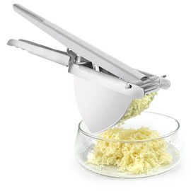 LHS Heavy Duty Potato Ricer and Masher, Stainless Steel Potato Masher, Business Fruit Masher and Food Press for Commercial and Home Use, 2 Sides Holes