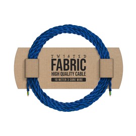 10 Meters / 32.8FT Braided Cable, LEDSONE 3 Core Electrical Cables, Vintage Braided Flex Cable Twisted Fabric Electrical Wire for DIY Lamps Industrial Pendant Lights Lighting Appliances - Dark Blue