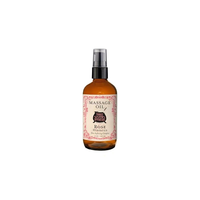 Three Sisters Apothecary 8 oz. Massage Oils (Rose and Hibiscus)