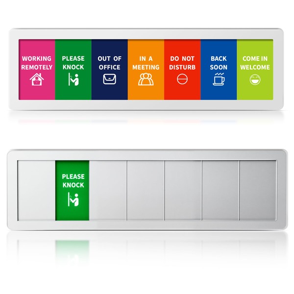Office Door Signs,7 Options-Do Not Disturb, Out of Office, In