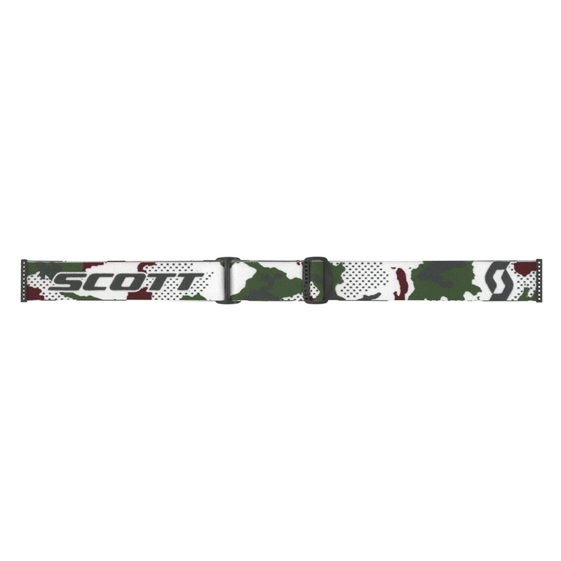 Scott Motocross Fury Dark Green/White Silver Chrome Lens