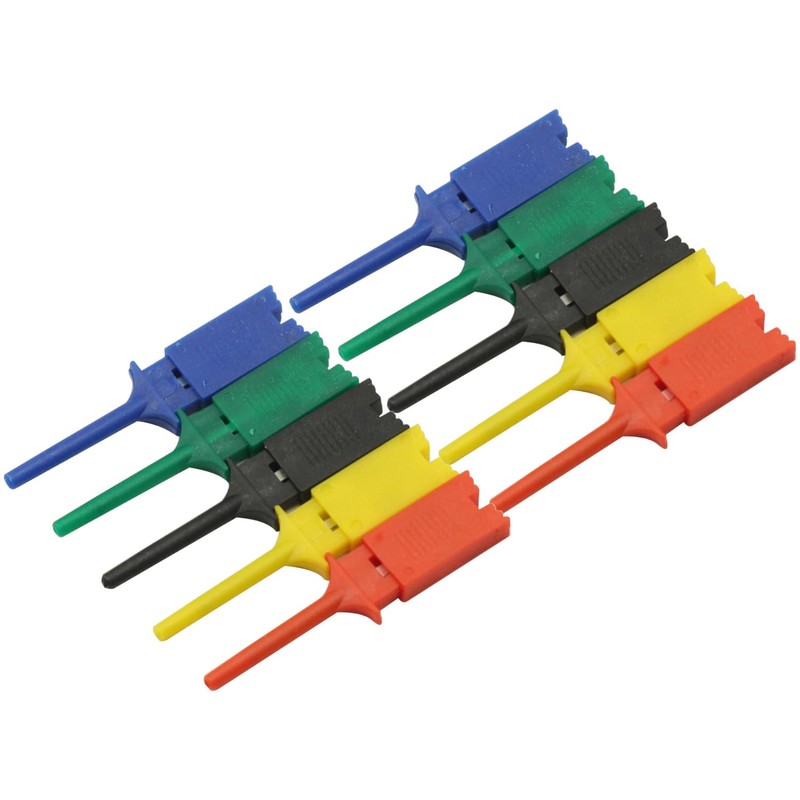 10PCS Test Hook SMD IC 5 Colors Clip Grabbers Test