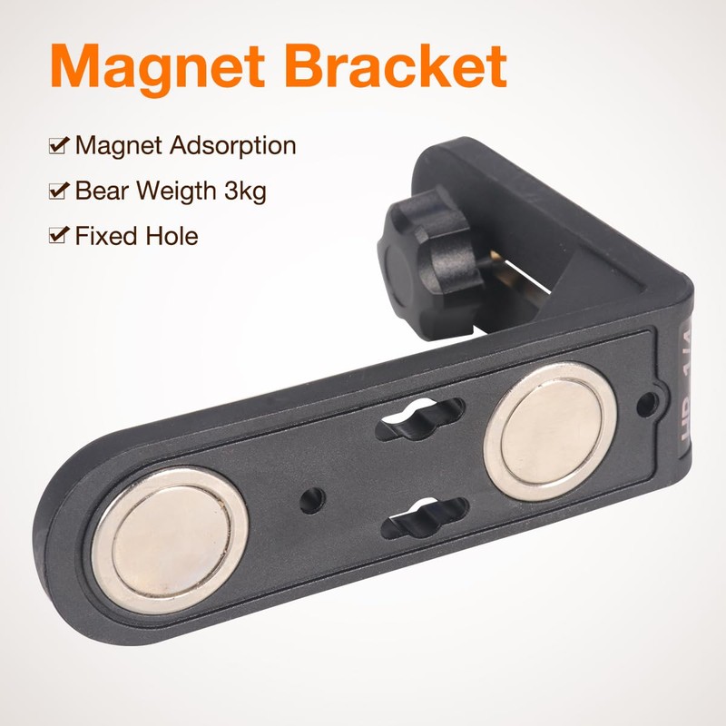 DMITER Magnet Level Durable L-Shape Magnetic Bracket Leveling 1/4" Thread