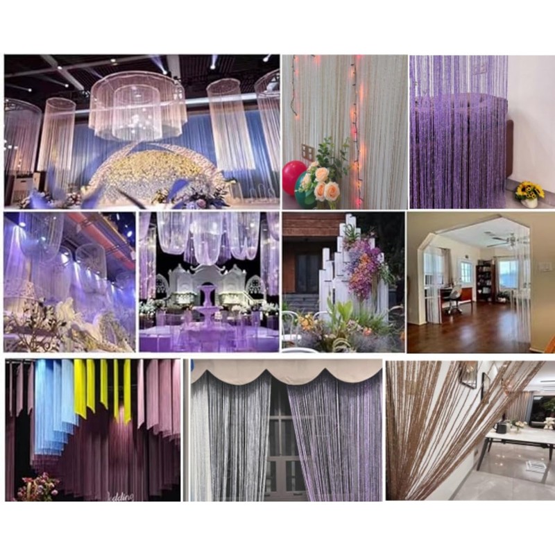 ave split Decorative Door String Curtain Wall Panel Fringe Window