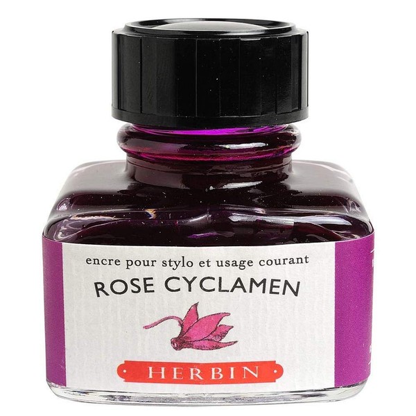 J. Herbin Fountain Pen Ink - 30 ml Bottled - Rose Cyclamen