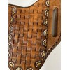 pancake knife sheath hand tooled and painted out of quality