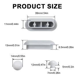 Toilet Seat Cover Buffers, Pack of 18 Toilet Seat Buffers, Support Plugs for Toilet Seat, Toilet Seat Damper, Plastic Bumpers, for Toilet Glasses Dampers, 12 Ring Buffers, and 6 Lid Buffers, for Home,