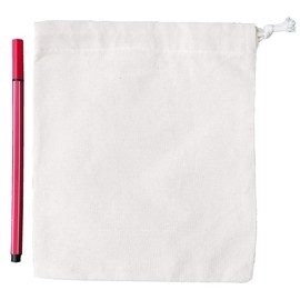 Cottonbagjoe Cotton Bag, Fabric Bag with Drawstring, Advent Calendar Bag, Santa Bag, Lunch Bag, Cosmetic Bag, Jewellery Bag, Toy Bag for Small Items., White